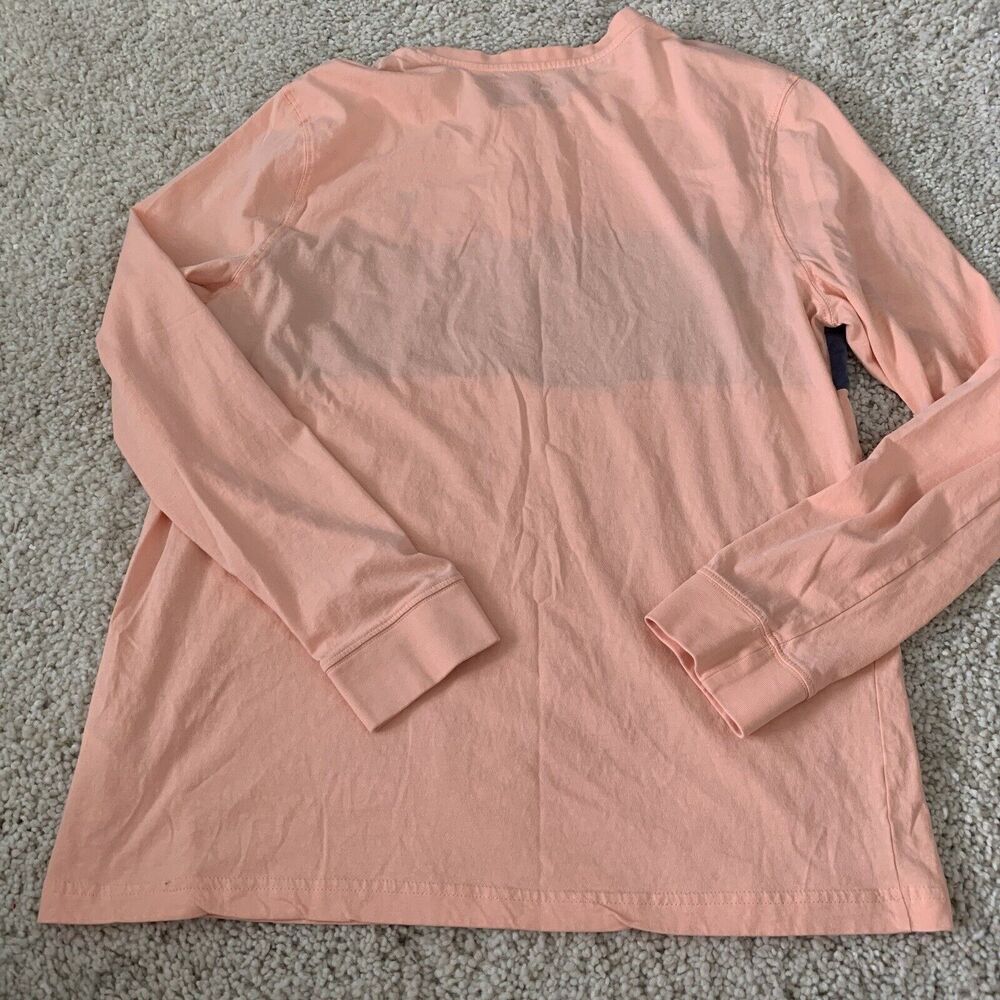 Hurley T-Shirt Mens Size Large Long Sleeve Henley Peach SURF CLUB Cotton - Picture 5 of 7